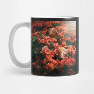 Custom Art : Happy In A Sea of Red Mug